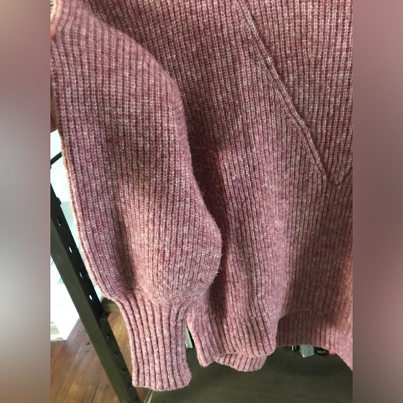 NWOT Ted Baker Oversized Cchloe Pink Chunky Wool Funnel Neck Sweater 2 (S ) - Picture 10 of 16